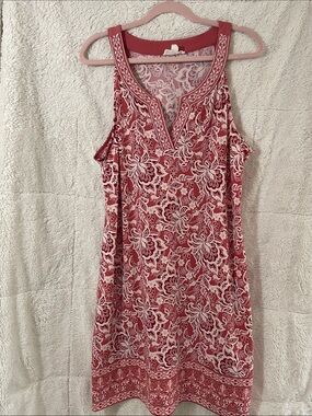 Burgundy Floral Sleeveless Halter Dress